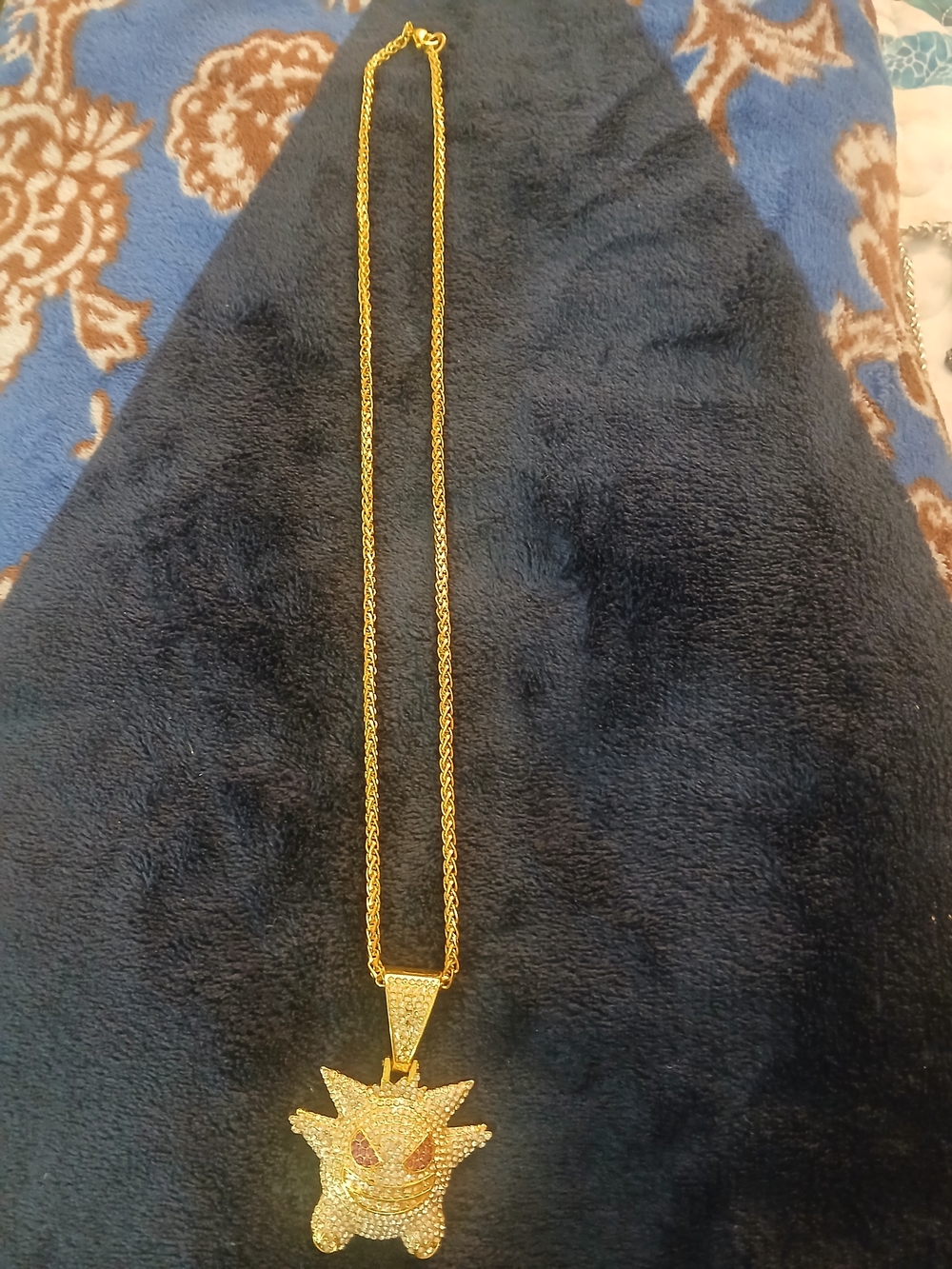 Gold Gengar Pendant Necklace